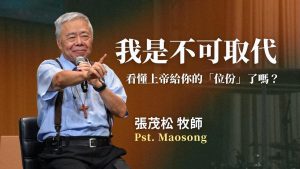 我是不可取代的：你看懂上帝给你的「位分」了吗？｜张茂松